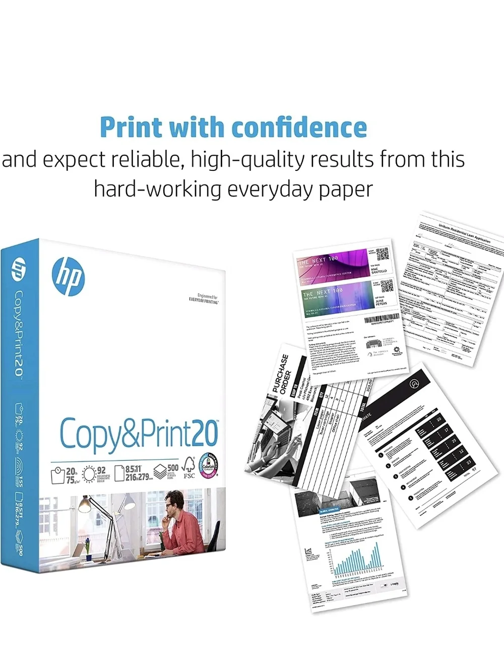 HP Copy&Print20 White and Blue Ream Packaging